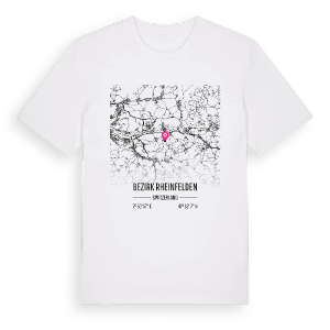Bezirk Rheinfelden karta t-shirt – ekologisk bomull t-shirt från Pinshirt