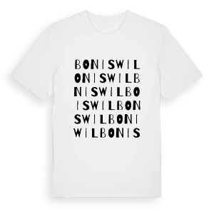 Boniswil ordlek t-shirt – ekologisk bomull t-shirt från Pinshirt