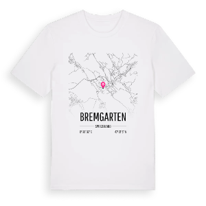 Bremgarten karta t-shirt – ekologisk bomull t-shirt från Pinshirt