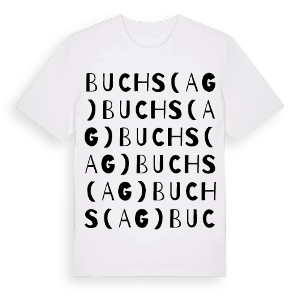 Buchs (AG) ordlek t-shirt – ekologisk bomull t-shirt från Pinshirt