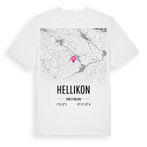 Hellikon karta t-shirt – ekologisk bomull t-shirt från Pinshirt