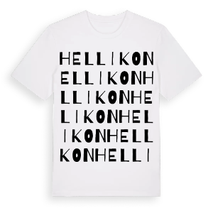 Hellikon ordlek t-shirt – ekologisk bomull t-shirt från Pinshirt