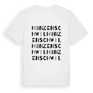 Hunzenschwil ordlek t-shirt – ekologisk bomull t-shirt från Pinshirt