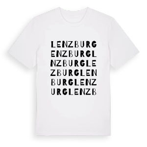 Lenzburg ordlek t-shirt – ekologisk bomull t-shirt från Pinshirt
