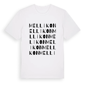 Mellikon ordlek t-shirt – ekologisk bomull t-shirt från Pinshirt