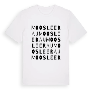 Moosleerau ordlek t-shirt – ekologisk bomull t-shirt från Pinshirt