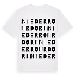 Niederrohrdorf ordlek t-shirt – ekologisk bomull t-shirt från Pinshirt