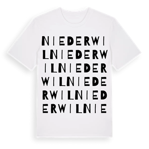 Niederwil ordlek t-shirt – ekologisk bomull t-shirt från Pinshirt