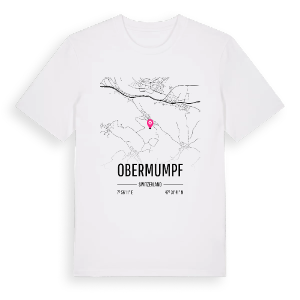 Obermumpf karta t-shirt – ekologisk bomull t-shirt från Pinshirt