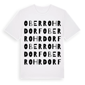 Oberrohrdorf ordlek t-shirt – ekologisk bomull t-shirt från Pinshirt