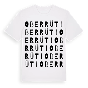 Oberrüti ordlek t-shirt – ekologisk bomull t-shirt från Pinshirt