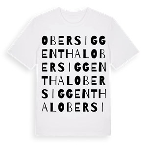 Obersiggenthal ordlek t-shirt – ekologisk bomull t-shirt från Pinshirt