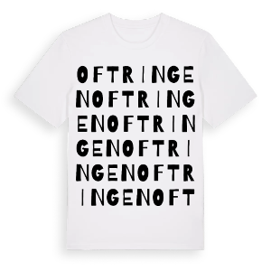 Oftringen ordlek t-shirt – ekologisk bomull t-shirt från Pinshirt