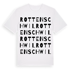 Rottenschwil ordlek t-shirt – ekologisk bomull t-shirt från Pinshirt