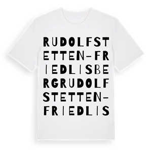 Rudolfstetten-Friedlisberg ordlek t-shirt – ekologisk bomull t-shirt från Pinshirt
