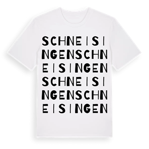 Schneisingen ordlek t-shirt – ekologisk bomull t-shirt från Pinshirt