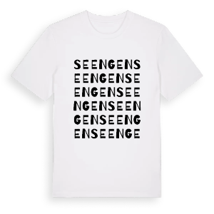 Seengen ordlek t-shirt – ekologisk bomull t-shirt från Pinshirt