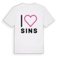 Jag älskar Sins t-shirt stort tryck