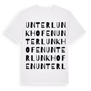 Unterlunkhofen ordlek t-shirt – ekologisk bomull t-shirt från Pinshirt
