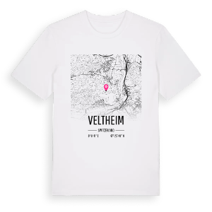 Veltheim karta t-shirt – ekologisk bomull t-shirt från Pinshirt