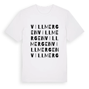 Villmergen ordlek t-shirt – ekologisk bomull t-shirt från Pinshirt