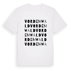 Vordemwald ordlek t-shirt – ekologisk bomull t-shirt från Pinshirt