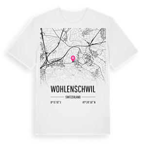 Wohlenschwil karta t-shirt – ekologisk bomull t-shirt från Pinshirt