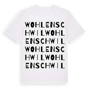 Wohlenschwil ordlek t-shirt – ekologisk bomull t-shirt från Pinshirt