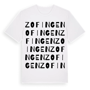 Zofingen ordlek t-shirt – ekologisk bomull t-shirt från Pinshirt