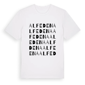 Alfedena ordlek t-shirt – ekologisk bomull t-shirt från Pinshirt