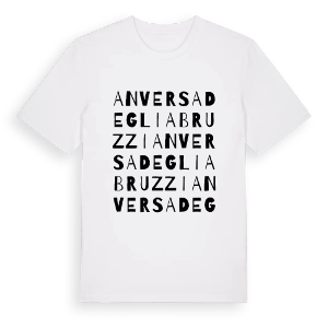 Anversa degli Abruzzi ordlek t-shirt – ekologisk bomull t-shirt från Pinshirt