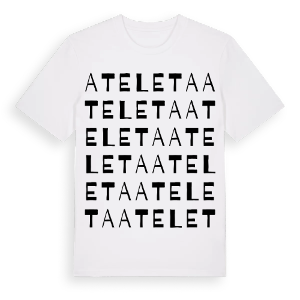 Ateleta ordlek t-shirt – ekologisk bomull t-shirt från Pinshirt