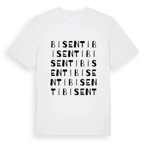Bisenti ordlek t-shirt – ekologisk bomull t-shirt från Pinshirt