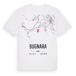 Bugnara karta t-shirt – ekologisk bomull t-shirt från Pinshirt