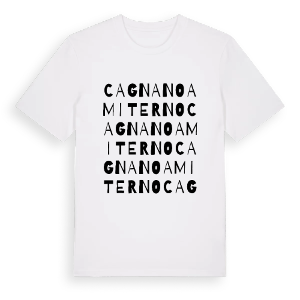 Cagnano Amiterno ordlek t-shirt – ekologisk bomull t-shirt från Pinshirt
