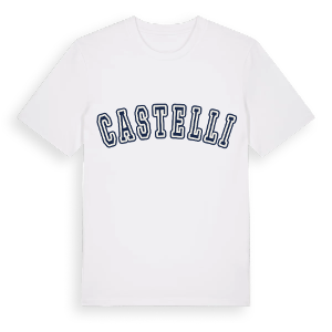 Castelli college t-shirt – ekologisk bomull t-shirt från Pinshirt