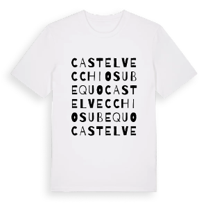 Castelvecchio Subequo ordlek t-shirt – ekologisk bomull t-shirt från Pinshirt