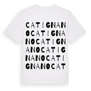 Catignano ordlek t-shirt – ekologisk bomull t-shirt från Pinshirt