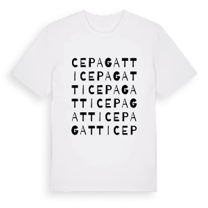 Cepagatti ordlek t-shirt – ekologisk bomull t-shirt från Pinshirt