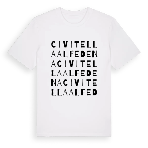 Civitella Alfedena ordlek t-shirt – ekologisk bomull t-shirt från Pinshirt