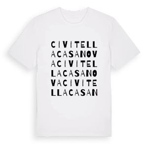 Civitella Casanova ordlek t-shirt – ekologisk bomull t-shirt från Pinshirt
