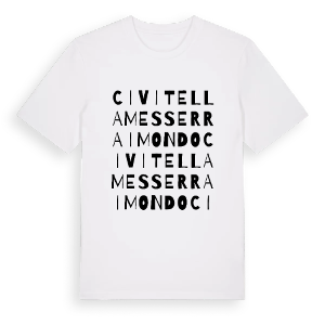 Civitella Messer Raimondo ordlek t-shirt – ekologisk bomull t-shirt från Pinshirt
