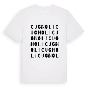 Cugnoli ordlek t-shirt – ekologisk bomull t-shirt från Pinshirt