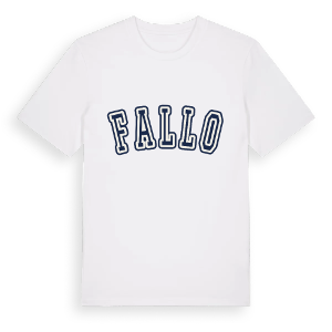Fallo college t-shirt – ekologisk bomull t-shirt från Pinshirt