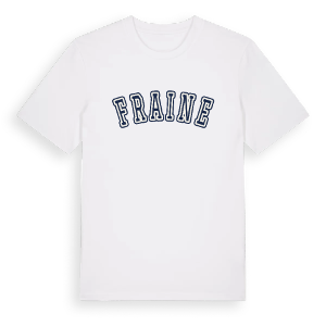 Fraine college t-shirt – ekologisk bomull t-shirt från Pinshirt