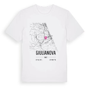 Giulianova karta t-shirt – ekologisk bomull t-shirt från Pinshirt