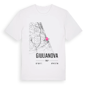 Giulianova karta t-shirt – ekologisk bomull t-shirt från Pinshirt