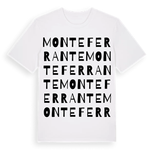 Monteferrante ordlek t-shirt – ekologisk bomull t-shirt från Pinshirt