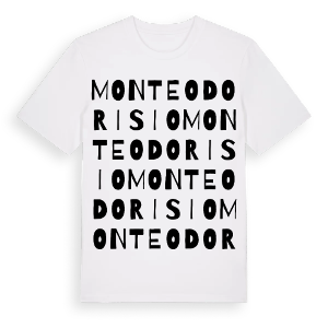 Monteodorisio ordlek t-shirt – ekologisk bomull t-shirt från Pinshirt