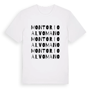 Montorio al Vomano ordlek t-shirt – ekologisk bomull t-shirt från Pinshirt
